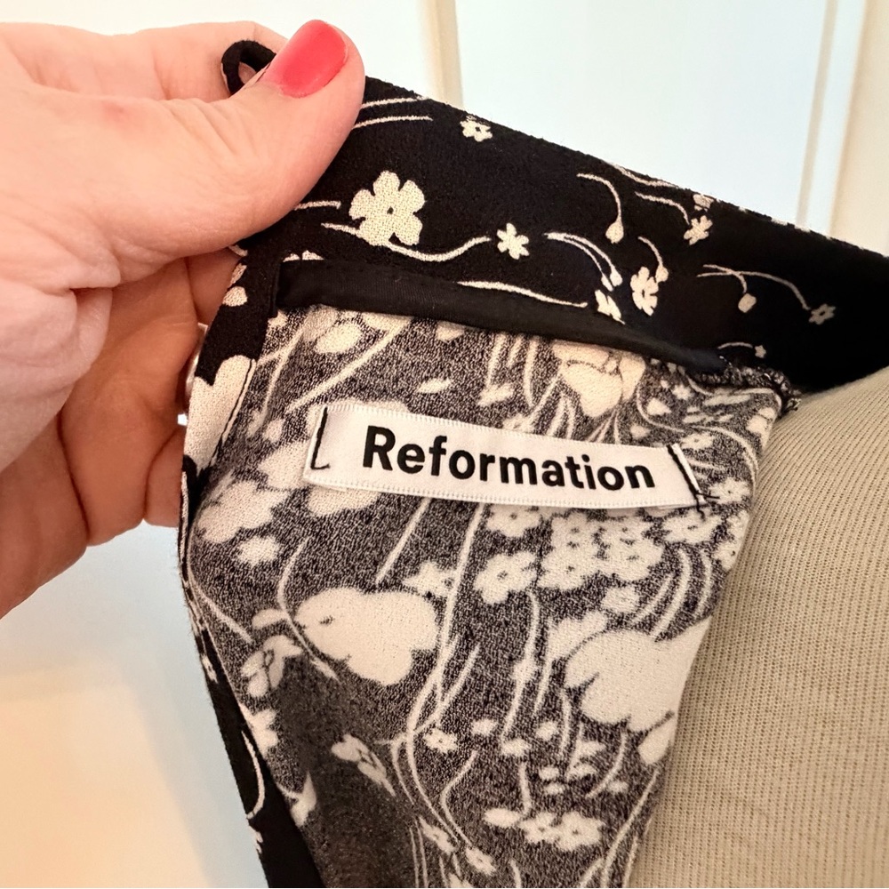 Reformation Mandarin Collar Black Dress -- Super Flattering! - Picture 11 of 14